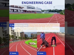 프로 13mm 하이브리드 플라스틱 달리기 트랙, 고품질 환경 친화적 인 PU 및 EPDM 곡물 착용 저항성 노화 방지 IAAF 준수 트랙과 학교를위한 이상적인 설치가 쉽습니다